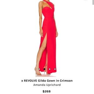 amanda uprichard gilda gown in crimson